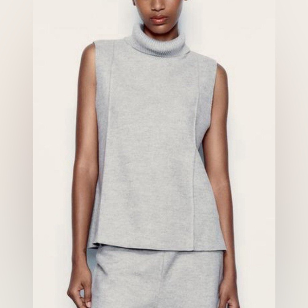 Zara Sleeveless Turtleneck Sweater